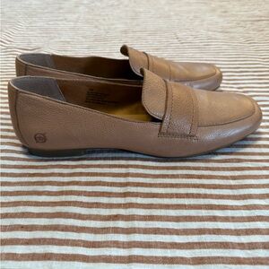Born Tan Leather Penny Loafers Flats